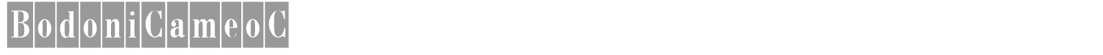 BodoniCameoC font preview